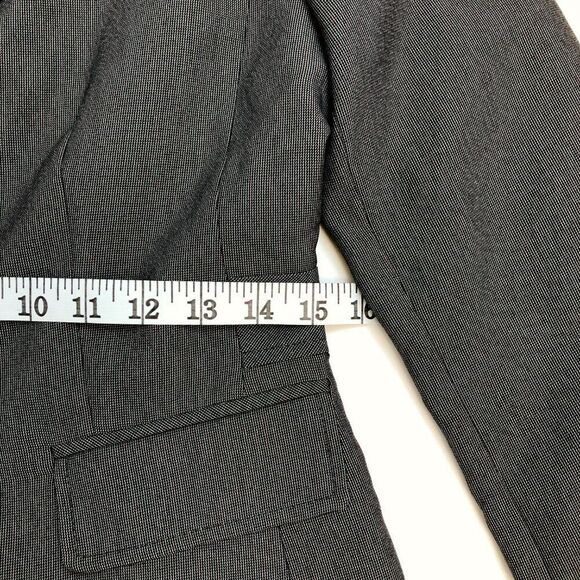9&Co. Blazer Gray Pinstripe Suit Jacket Size 2 Work Office Classic - Picture 12 of 12